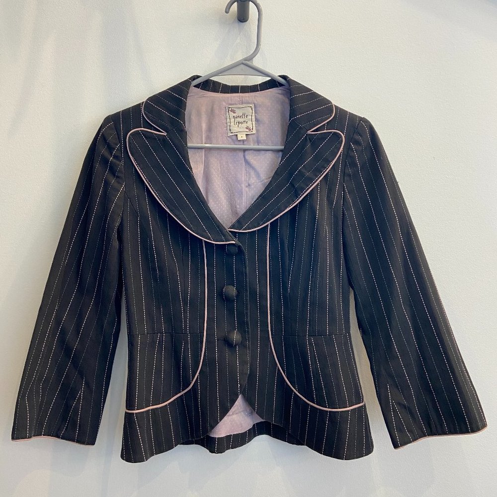 Nanette Lepore Size 4 Tuxedo Blazer